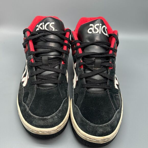 Asics Gel Spotlyte Men\'s 10.5 Black Red Suede Athletic Sneakers Lace-Up Mid Shoe main image 8